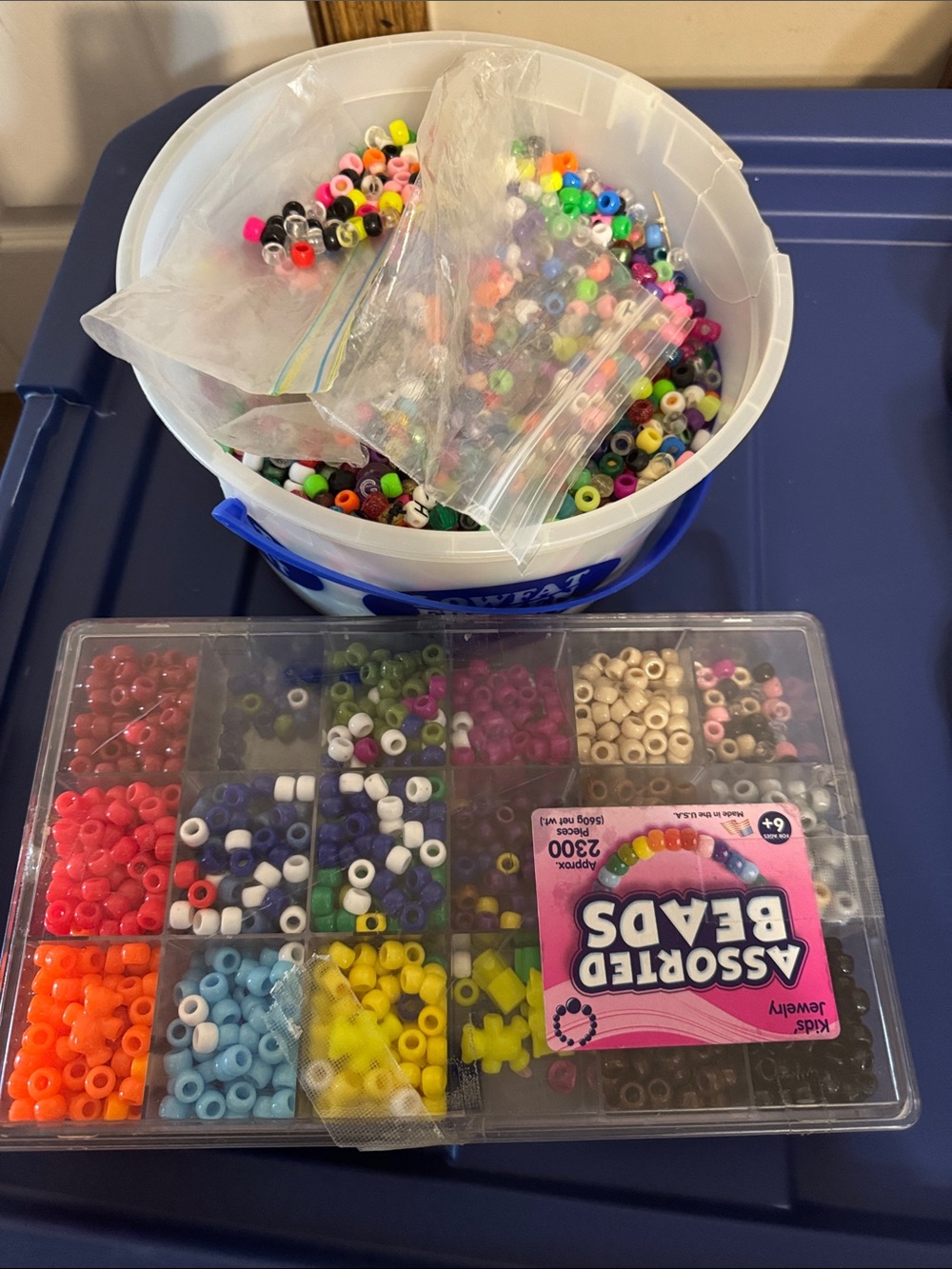 Assorted Plastic Pony Beads - Multicolor Craft Pack